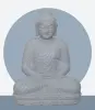 Product image 1 of the product “Seated Buddha made of Riverstone in Dhyana position - gesture of meditation, 63cm height, natural ”
